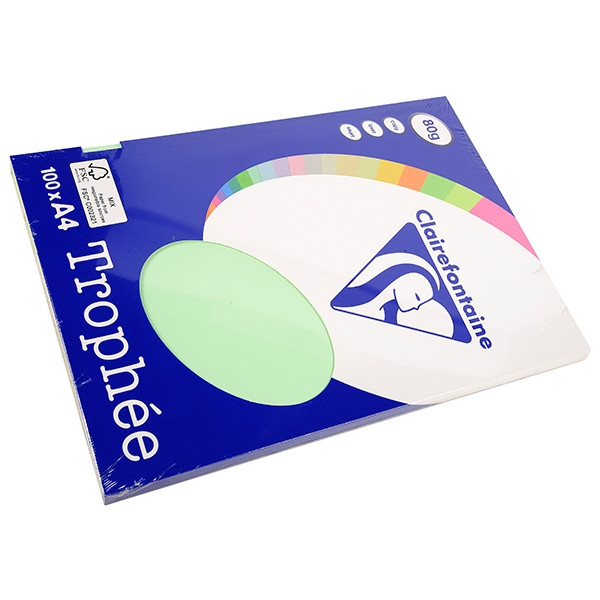 Clairefontaine 80g A4 papper | grön | Clairefontaine | 100 ark 4105C 250002 - 1