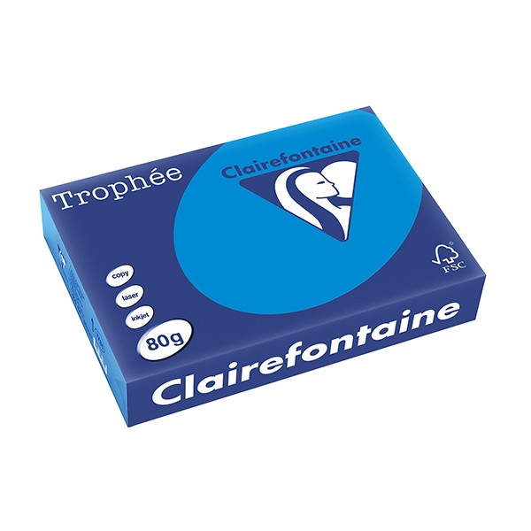 Clairefontaine 80g A4 papper | karibisk blå | Clairefontaine | 500 ark 1781PC 250059 - 1