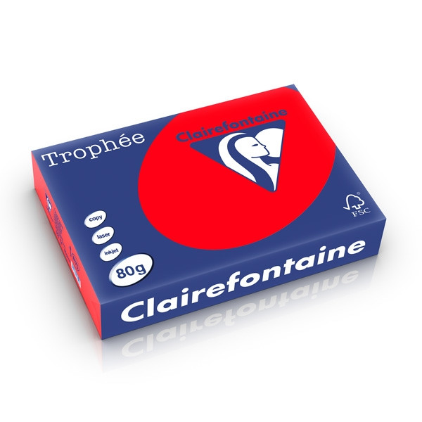 Clairefontaine 80g A4 papper | korallröd | Clairefontaine | 500 ark 8175PC 250175 - 1