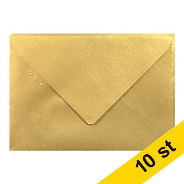 Clairefontaine Kuvert 120g C5 | guld | Clairefontaine | 5st x10  424771 - 1