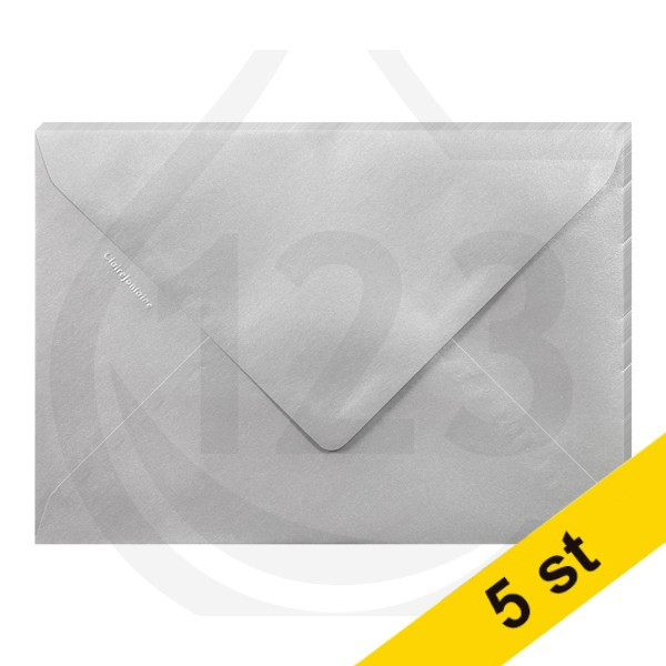 Clairefontaine Kuvert 120g C5 | silver | Clairefontaine | 5st x5  424770 - 1