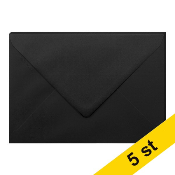 Clairefontaine Kuvert 120g C5 | svart | Clairefontaine | 5st 26832C 250348 - 1