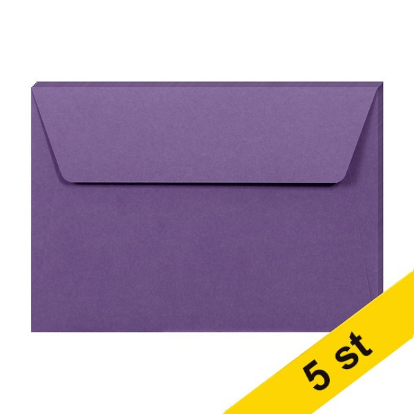 Clairefontaine Kuvert 120g C6 | lila | Clairefontaine | 5st 26606C 250334 - 1