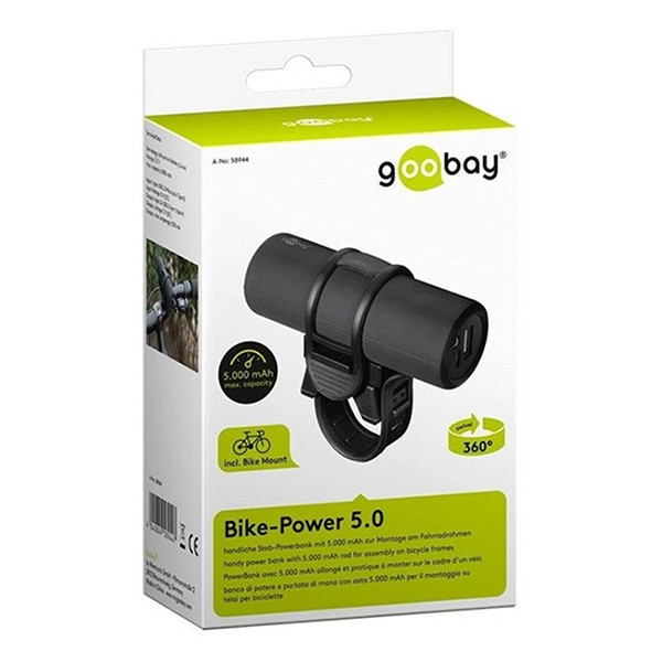 Cykelpowerbank lämplig för USB-A och USB-C 5.000 mAh | Goobay 60656 K105005164 - 8