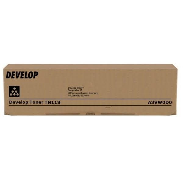 Develop TN-118 (A3VW0D0) svart toner (original) A3VW0D0 049148 - 1