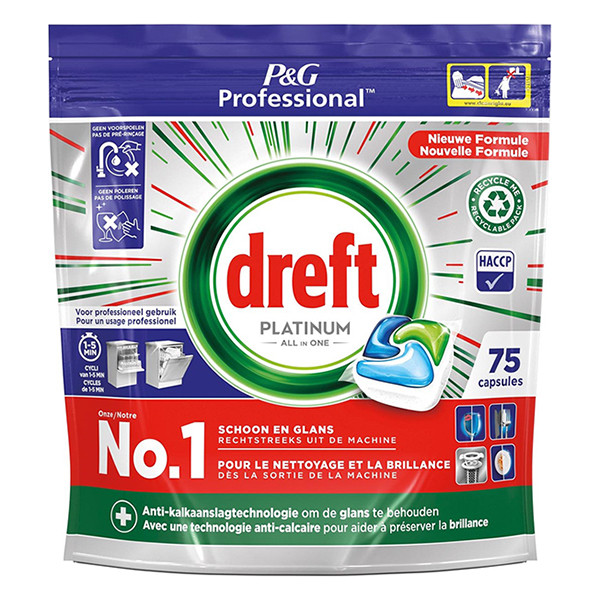 Diskmaskinstabletter | Dreft Professional All-in-1 Platinum | 75st  SDR06141 - 1