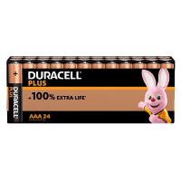 Duracell Plus 100% Extra Life MN2400 AAA batteri 24st MN2400 ADU00359