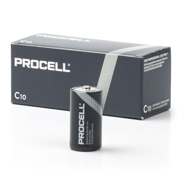Duracell Procell Constant Power LR14 MN1400 C alkaliska batterier | 10-pack 14AC AM-2 C E93_BP2 HP11 ADU00186 - 1