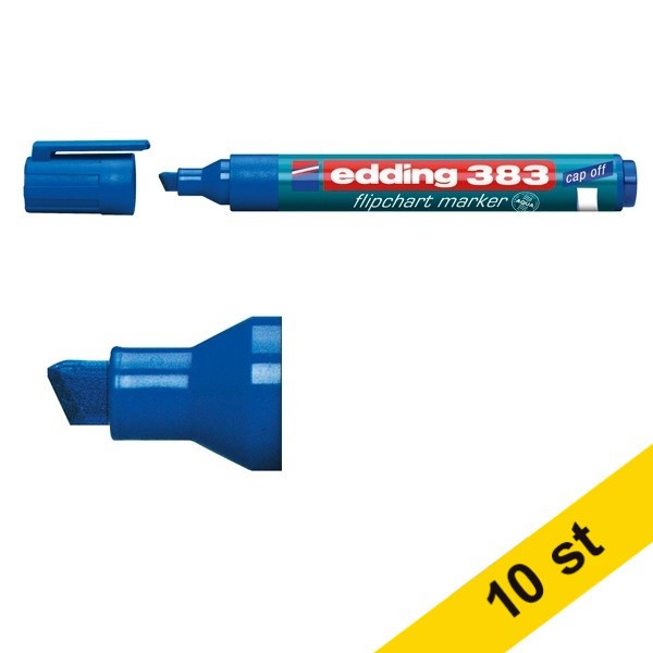 Edding Blädderblockspenna 1.0mm - 5.0mm | Edding 383 | blå | 10st  239769 - 1