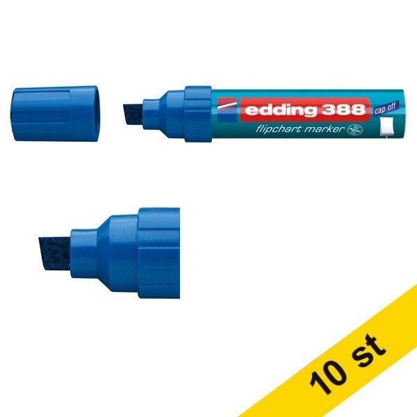 Edding Blädderblockspenna 4.0mm - 12.0mm | Edding 388 | blå | 10st  239773 - 1