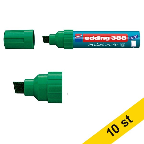 Edding Blädderblockspenna 4.0mm - 12.0mm | Edding 388 | grön | 10st  239774 - 1