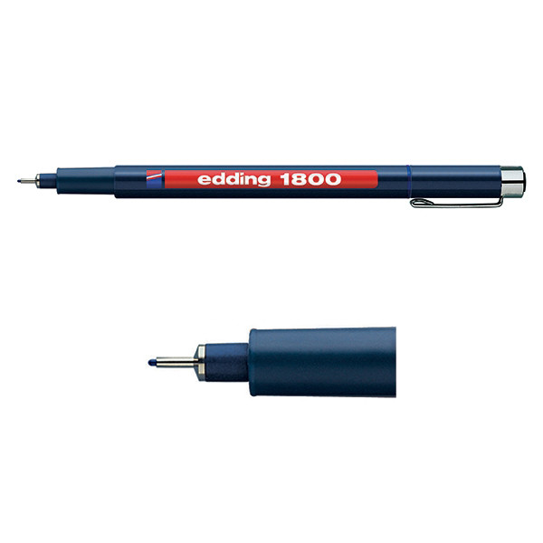 Edding Fineliner 0.25mm | Edding 1800 | blå 4-180001003 239227 - 1