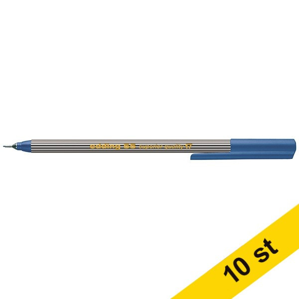 Edding Fineliner 0.3mm | Edding 55 | stålblå | 10st  239888 - 1