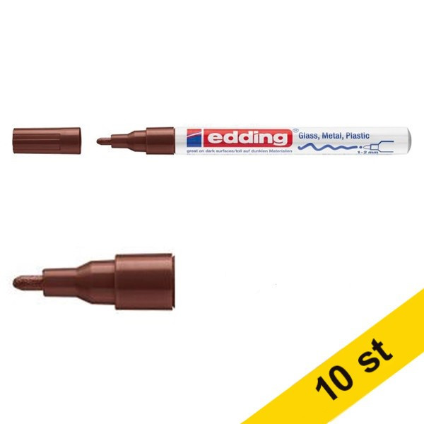 Edding Glansig lackpenna 1.0mm - 2.0mm | Edding 751 | brun | 10st  239463 - 1