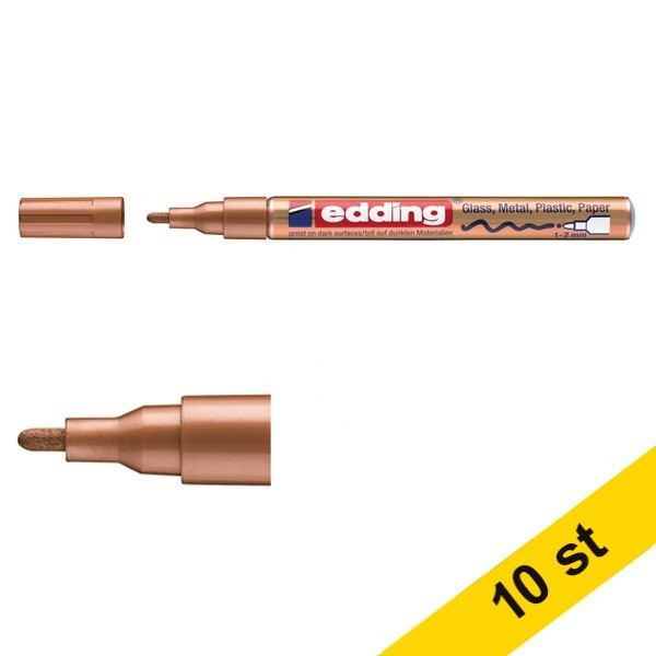 Edding Glansig lackpenna 1.0mm - 2.0mm | Edding 751 | koppar | 10st  239470 - 1