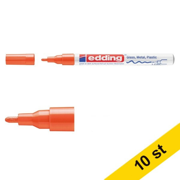 Edding Glansig lackpenna 1.0mm - 2.0mm | Edding 751 | orange | 10st  239462 - 1