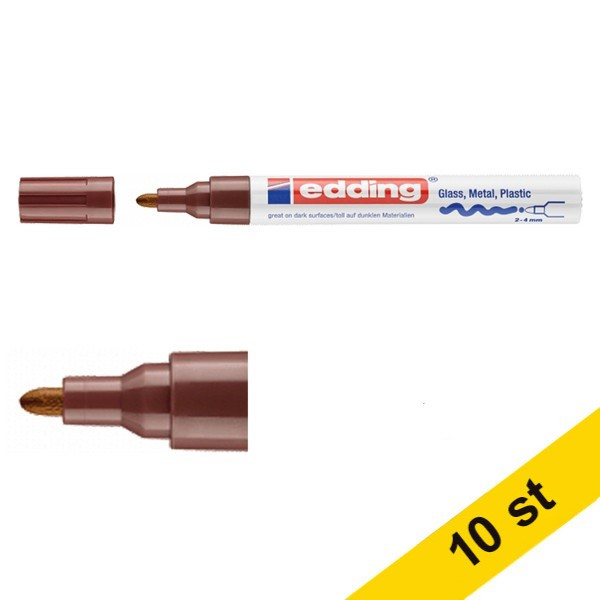 Edding Glansig lackpenna 2.0mm - 4.0mm | Edding 750 | brun | 10st  239449 - 1