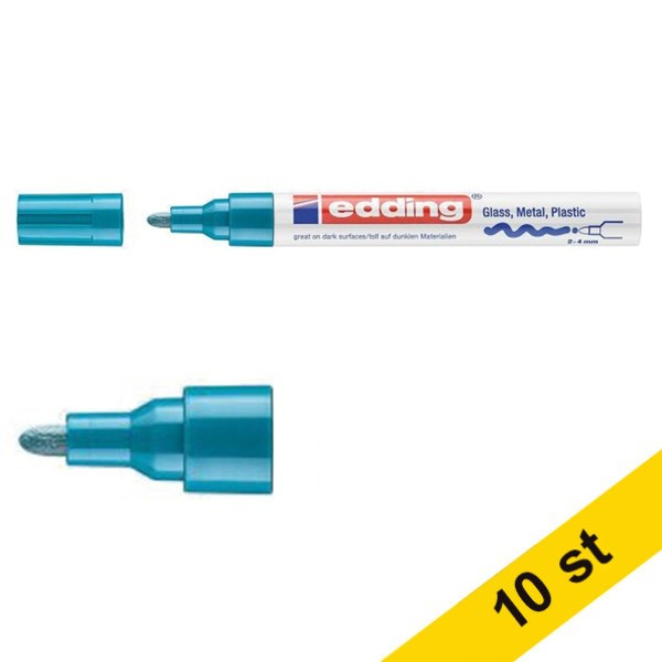 Edding Glansig lackpenna 2.0mm - 4.0mm | Edding 750 | ljusblå | 10st  239452 - 1