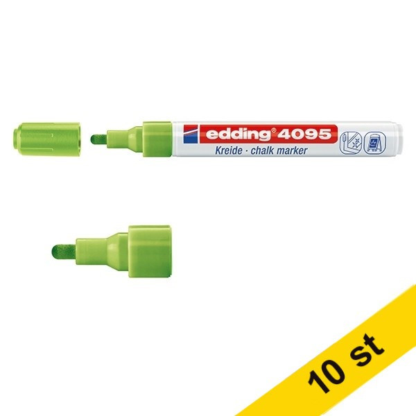 Edding Kritpenna 2.0mm - 3.0mm | Edding 4095 | ljusgrön | 10st  239803 - 1