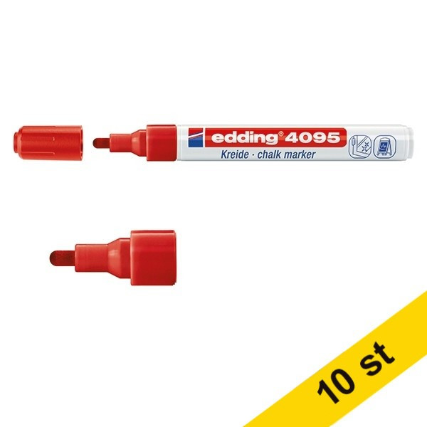 Edding Kritpenna 2.0mm - 3.0mm | Edding 4095 | röd | 10st  239807 - 1