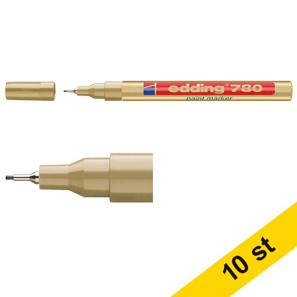 Edding Lackpenna 0.8mm | Edding 780 | guld | 10st  239476 - 1