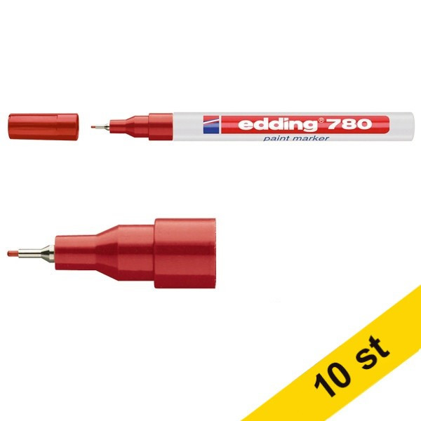 Edding Lackpenna 0.8mm | Edding 780 | röd | 10st  239472 - 1