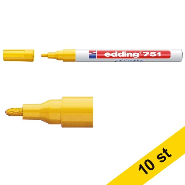 Edding Lackpenna 1.0mm - 2.0mm | Edding 751 | gul | 10st  239461 - 1