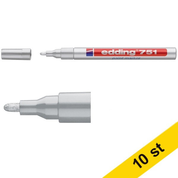 Edding Lackpenna 1.0mm - 2.0mm | Edding 751 | silver | 10st  239469 - 1