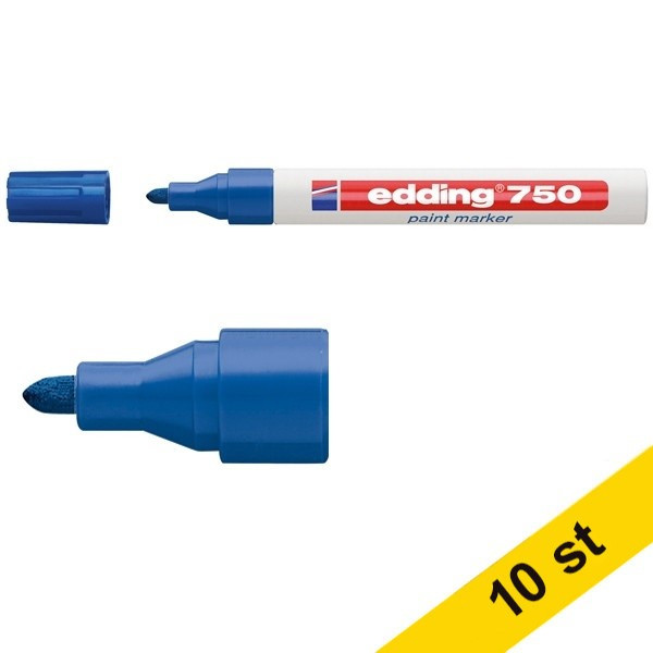 Edding Lackpenna 2.0mm - 4.0mm | Edding 750 | blå | 10st  239445 - 1