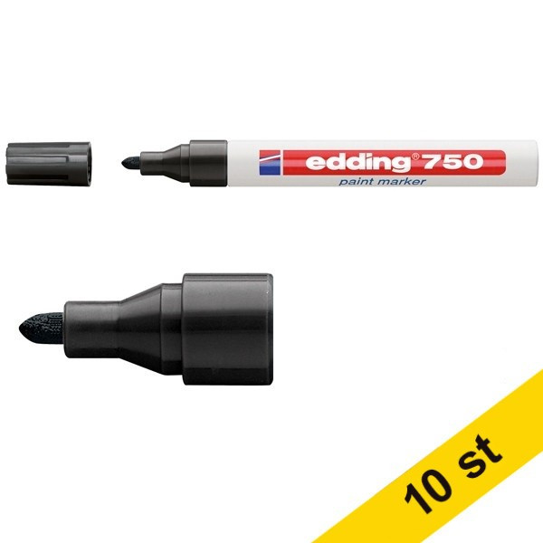 Edding Lackpenna 2.0mm - 4.0mm | Edding 750 | svart | 10st  239443 - 1