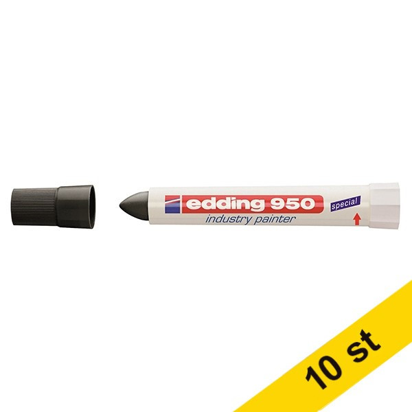 Edding Märkpenna permanent 10.0mm | Edding 950 | svart | 10st  239948 - 1