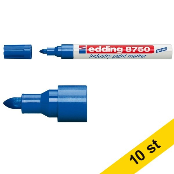 Edding Märkpenna permanent 2.0mm - 4.0mm | Edding 8750 | blå | 10st  239424 - 1