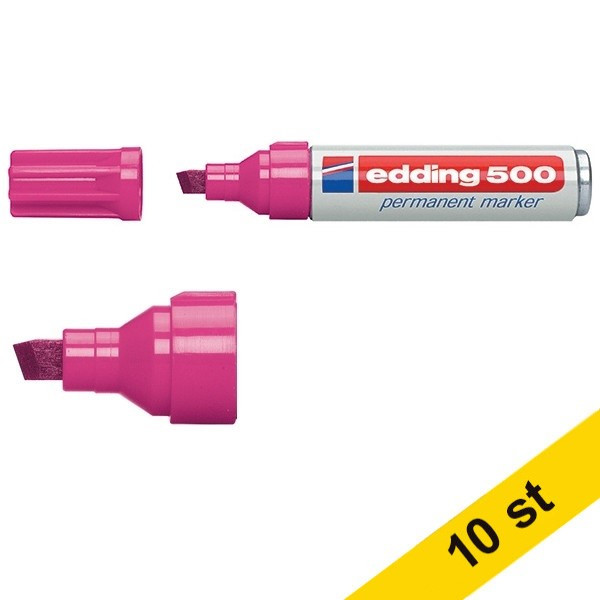 Edding Märkpenna permanent 2.0mm - 7.0mm | Edding 500 | rosa | 10st  239874 - 1