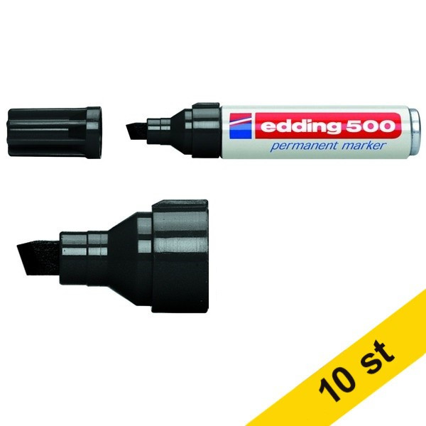 Edding Märkpenna permanent 2.0mm - 7.0mm | Edding 500 | svart | 10st  239875 - 1