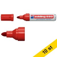 Edding Märkpenna permanent 3.0mm - 4.0mm | Edding 550 | röd | 10st  239505