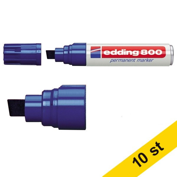 Edding Märkpenna permanent 4.0mm - 12.0mm | Edding 800 | blå | 10st  239437 - 1