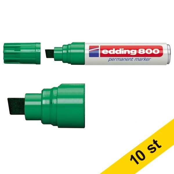 Edding Märkpenna permanent 4.0mm - 12.0mm | Edding 800 | grön | 10st  239438 - 1