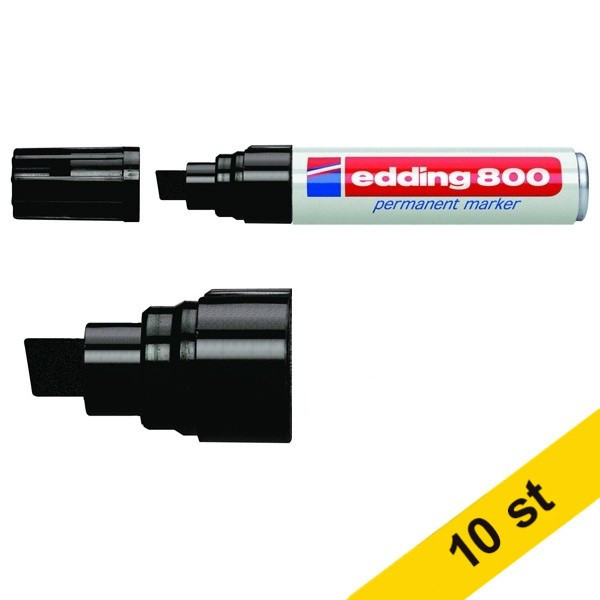 Edding Märkpenna permanent 4.0mm - 12.0mm | Edding 800 | svart | 10st  239435 - 1