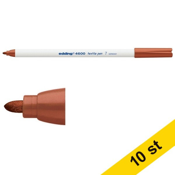 Edding Textilpenna 1.0mm | Edding 4600 | brun | 10st  239846 - 1