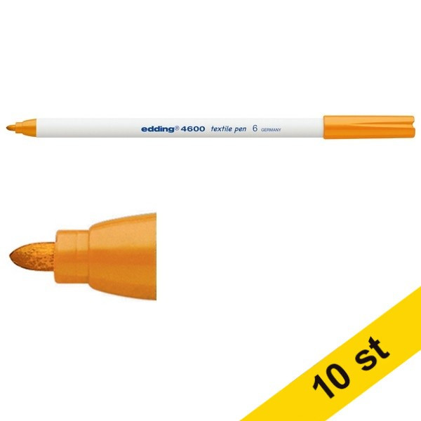 Edding Textilpenna 1.0mm | Edding 4600 | orange | 10st  239858 - 1