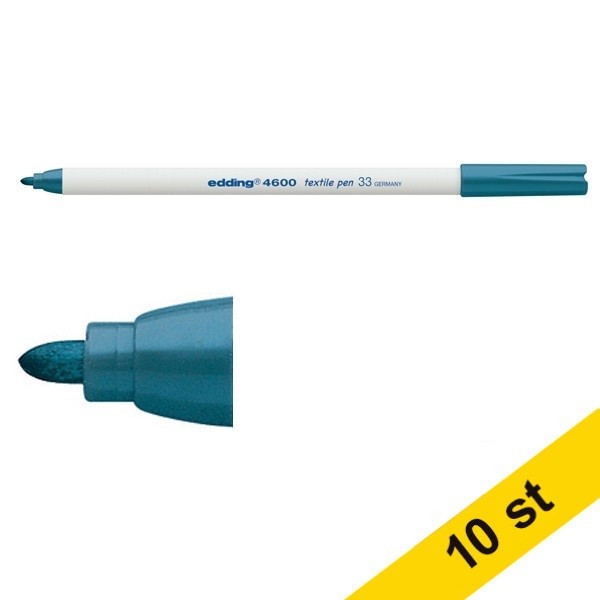 Edding Textilpenna 1.0mm | Edding 4600 | orientalisk blå | 10st  239859 - 1