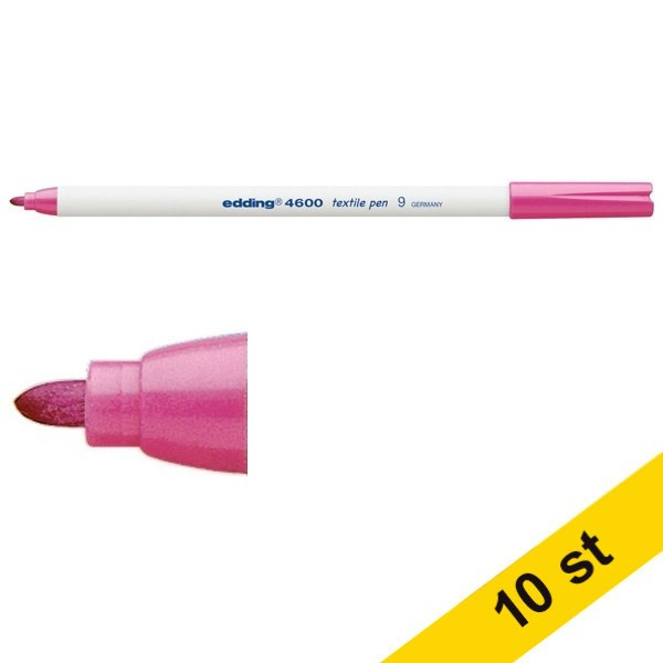 Edding Textilpenna 1.0mm | Edding 4600 | rosa | 10st  239862 - 1