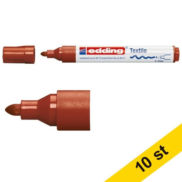 Edding Textilpenna 2.0mm - 3.0mm | Edding 4500 | brun | 10st  239826 - 1