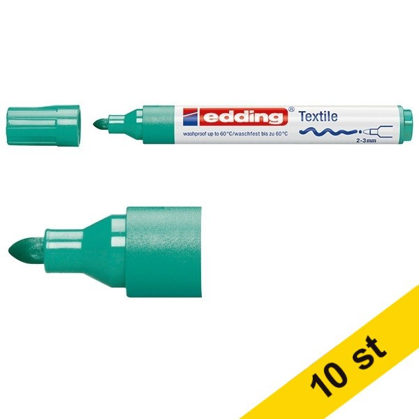 Edding Textilpenna 2.0mm - 3.0mm | Edding 4500 | ljusgrön | 10st  239842 - 1