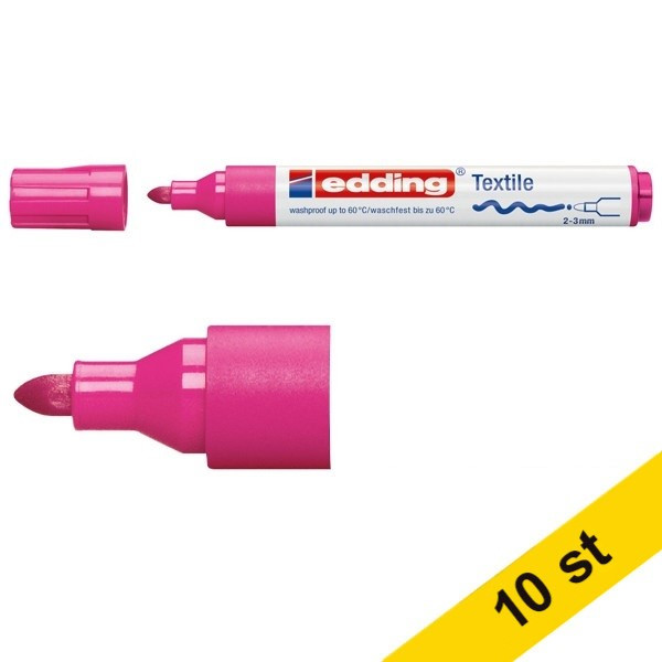 Edding Textilpenna 2.0mm - 3.0mm | Edding 4500 | neonrosa | 10st  239836 - 1