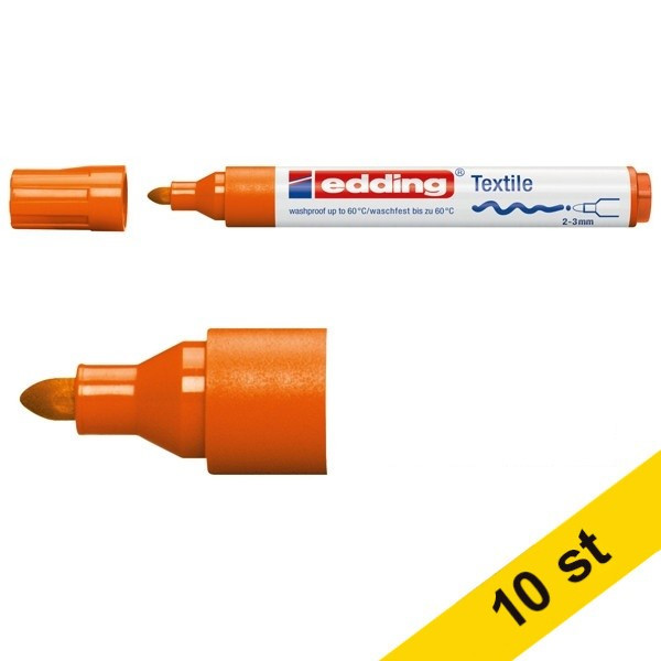 Edding Textilpenna 2.0mm - 3.0mm | Edding 4500 | orange | 10st  239838 - 1