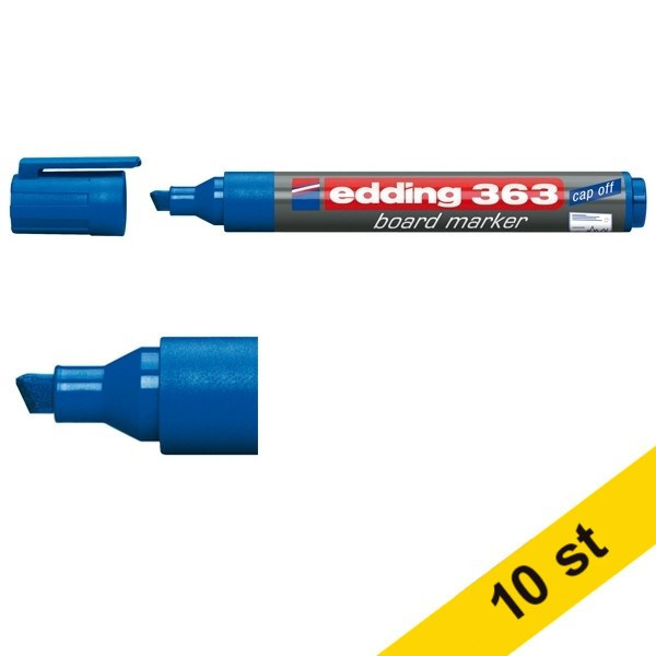 Edding Whiteboardpenna 1.0mm - 5.0mm | Edding 363 | blå | 10st  239481 - 1