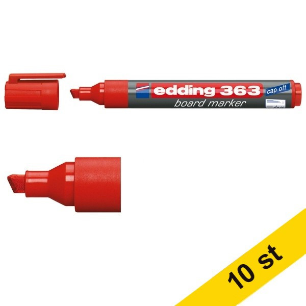 Edding Whiteboardpenna 1.0mm - 5.0mm | Edding 363 | röd | 10st  239480 - 1