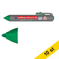 Edding Whiteboardpenna 1.5mm - 3.0mm | Edding Retract 12 | grön | 10st  239515