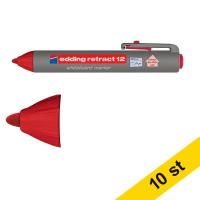 Edding Whiteboardpenna 1.5mm - 3.0mm | Edding Retract 12 | röd | 10st  239513